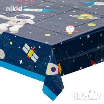 Космонавт Астронавт Космос планети ракети найлонова покривка за парти рожден ден, снимка 2 - Покривки за маси - 30139487