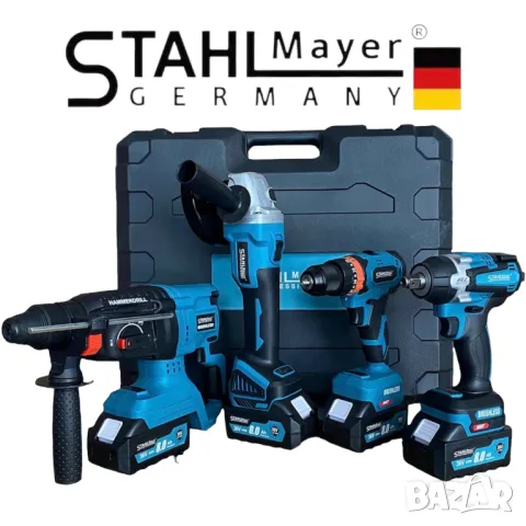 4в1 Перфоратор Гайковерт Ъглошлайф и Винтоверт 36V 8,0AH 3 Батерии Акумулаторни Инструменти , снимка 3 - Други инструменти - 47450180