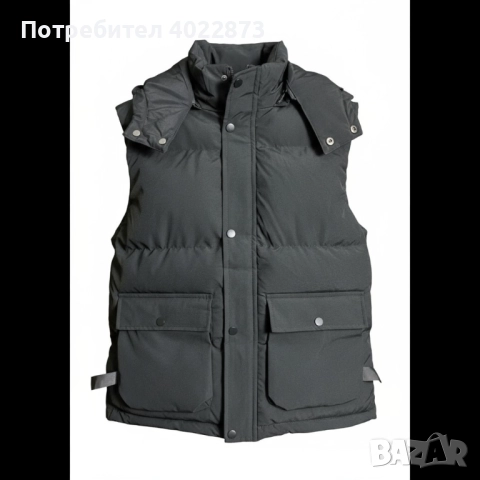 Мъжки Черен Карго Елек 