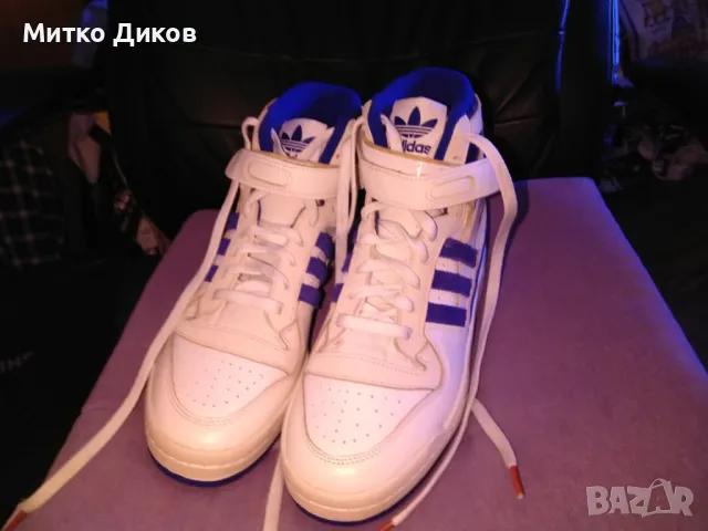 Adidas маркови естествена кожа сникърси маратонки високи  UK 9=5 US 10 №44 стелка 28см нови, снимка 2 - Маратонки - 50170037