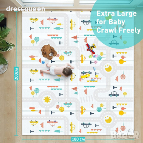 3885 Водоустойчива подложка за игра - сгъваемо шарено килимче, снимка 5 - Други - 44597787