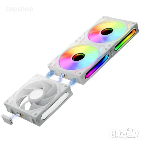 НОВИ - пакет 3 бр. jungle leopard JM s30 WH магнитна връзка, ARGB светлини 120 × 120 × 30 mm PWM., снимка 7 - Други - 50493017