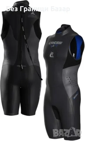 Нов CRESSI Kaito Man Shorty 2mm Мъжки Неопренов Костюм Плуване Фрийдайвинг Размер m и 3xl