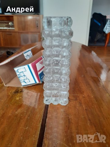 Стара стъклена ваза #8, снимка 2 - Антикварни и старинни предмети - 31554733