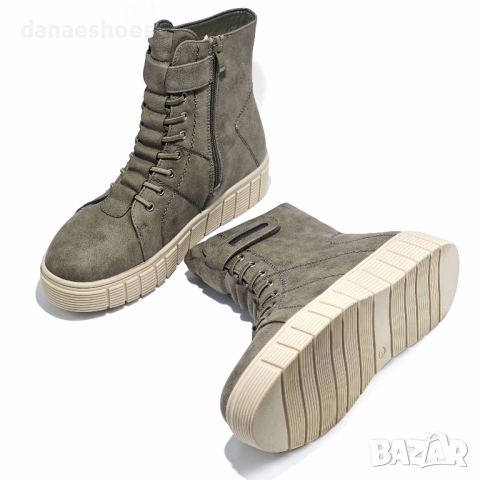Дамски спортни боти в зелено , снимка 2 - Дамски боти - 52075619