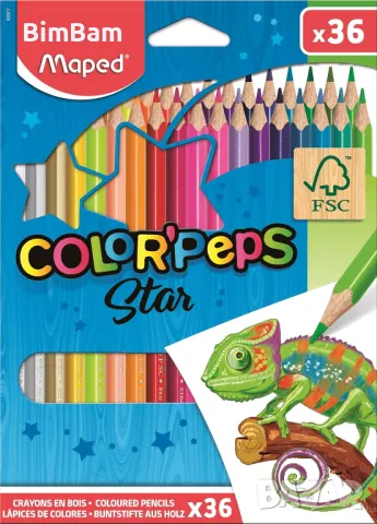 Комплект цветни моливи за рисуване Maped Color'Peps / 36 цвята
