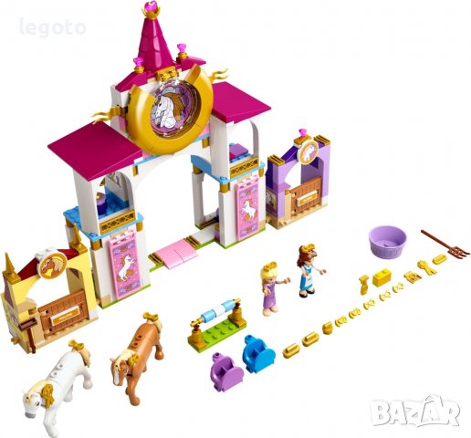 НОВО ЛЕГО 43195  Дисни - Кралската конюшна на Бел и Рапунцел LEGO 43195 Disney Belle and Rapunzel's , снимка 2 - Конструктори - 37027789