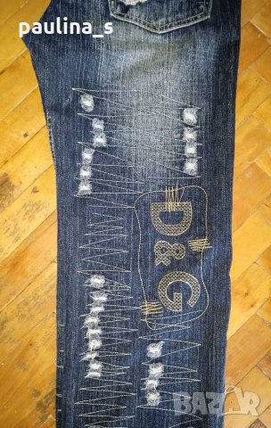 Дизайнерски дънки  "Dolce & Gabbana" - оригинал Уникални!, снимка 5 - Дънки - 29545403