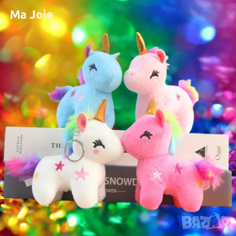 🦄 Розов еднорог играчка (12 см / 10 см) плюшена, снимка 3 - Плюшени играчки - 52405780