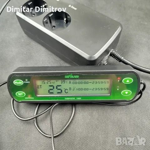 Дигитален термостат Trixie Reptiland 76124 с 2 кръга, 2 x 600 W, снимка 4 - Терариуми и оборудване - 55835435