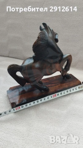 Дървена фигурка кон, снимка 4 - Антикварни и старинни предмети - 51353730