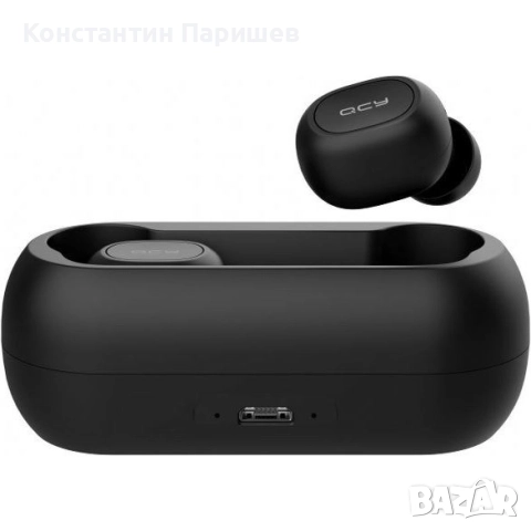 Безжични слушалки QCY - T1C, TWS, черни, снимка 2 - Слушалки, hands-free - 52686895