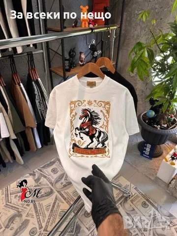 Hermes Мъжка Тениска👕Мъжка Блуза С Къс Ръкав Хермес - Бяла Или Черна Код SK2035, снимка 2 - Тениски - 55752524