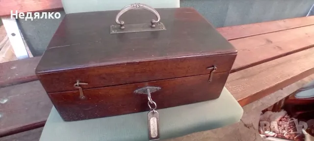 1900г,дървена кутия за немски  часовникарски струг Lorch,Shmidt&Co., снимка 2 - Антикварни и старинни предмети - 48017457