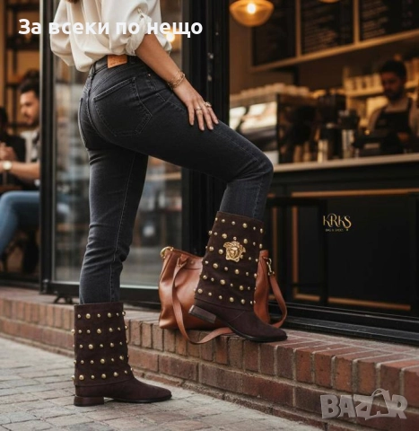 Versace Дамски Боти С Перли Версаче - Налични Различни Цветове Код SK316, снимка 6 - Дамски боти - 52598682