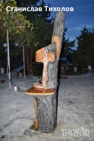 Градинско барбекю от щампован бетон имитация на дърво, снимка 4 - Барбекюта - 38585340