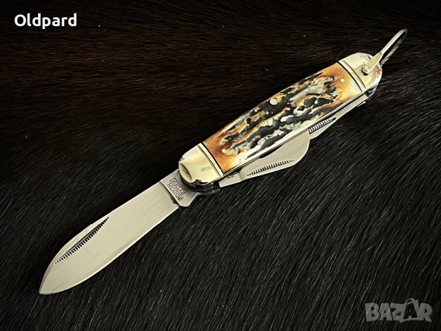Отличен ловен нож с 4 остриета. Rough Ryder Kamp King Cinnamon (RR2424), снимка 2 - Ножове - 42699820