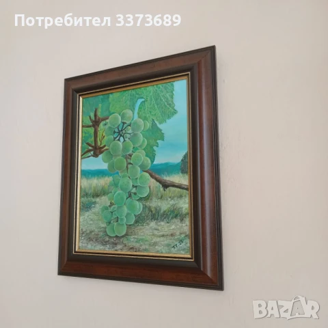 Пейзаж с грозде, снимка 3 - Картини - 50090841