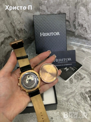 Часовник HERITOR (Rose Gold), снимка 5 - Мъжки - 54062835