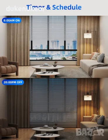 НОВ! Смарт Ключ за щори с таймер и LED контрол, 2 бр/к-кт, снимка 5 - Друга електроника - 49646205