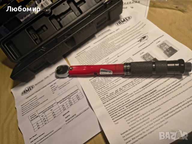 FAMEX 10878 Динамометричен ключ 1/4" задвижване 5-30Nm задвижване - За измерване в двете посоки , снимка 9 - Ключове - 51160378