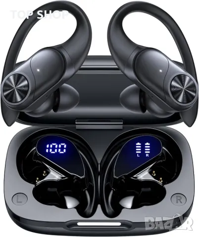 GameXtrem Безжични слушалки Bluetooth с калъф за безжично зареждане,IPX7 водоустойчиви, бели и черни, снимка 2 - Bluetooth слушалки - 49417967