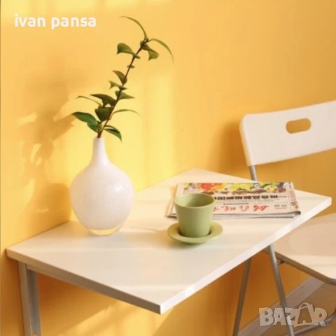 Сгъваема маса стенна дърво масив - Айви мебел, снимка 3 - Маси - 50016506