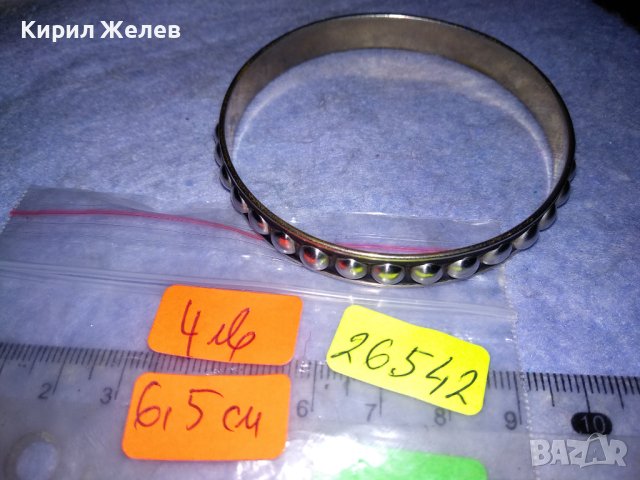 СТИЛНА ПОСРЕБРЕНА ВИНТИДЖ - АРТ МЕСИНГОВА ГРИВНА 26542, снимка 4 - Гривни - 40867708