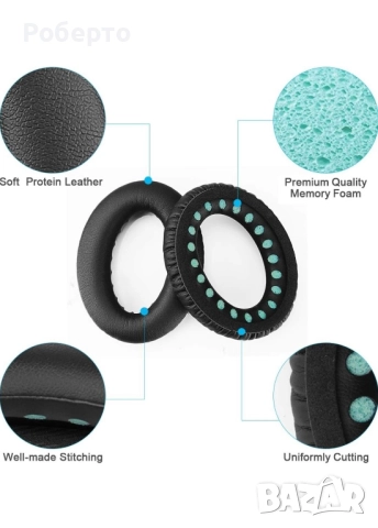 ELZO Резервни наушници за Bose QuietComfort, снимка 3 - Безжични слушалки - 52959404