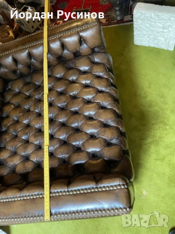 3 броя уникални честърфийлд кресла ръчна изработка ест кожа фотьойли, снимка 6 - Дивани и мека мебел - 52403653
