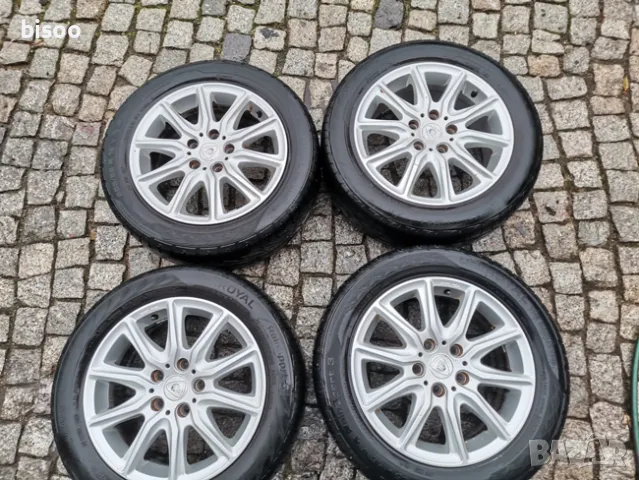 4бр ЛЕТИ джанти 16" 5Х112 ALUETT с гуми 205/55/16 UNIROYAL за VW Audi 