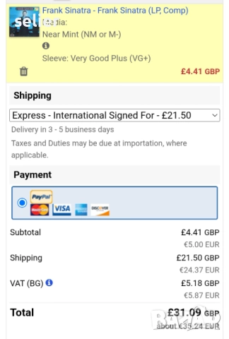 Frank Sinatra ‎– Frank Sinatra Издание 🇬🇧 UK 1969г Състояние на винила:NEAR MINT Състояние на обло, снимка 4 - Грамофонни плочи - 52770968