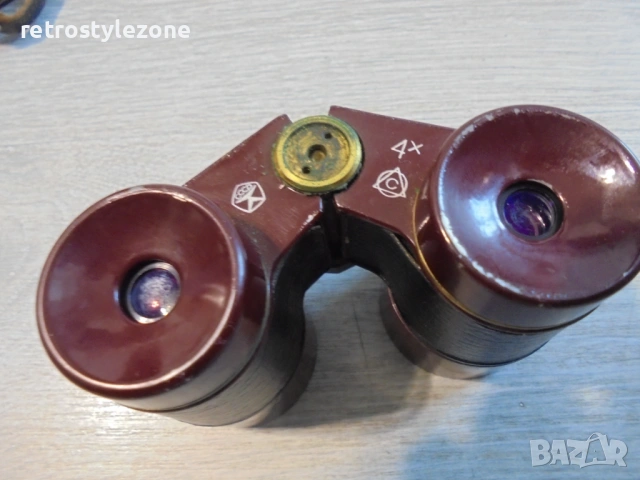 № 8543 Съветски бинокъл 4x – Олимпиада Москва 1980 г. с калъф | винтидж колекционерски, снимка 5 - Антикварни и старинни предмети - 53989562