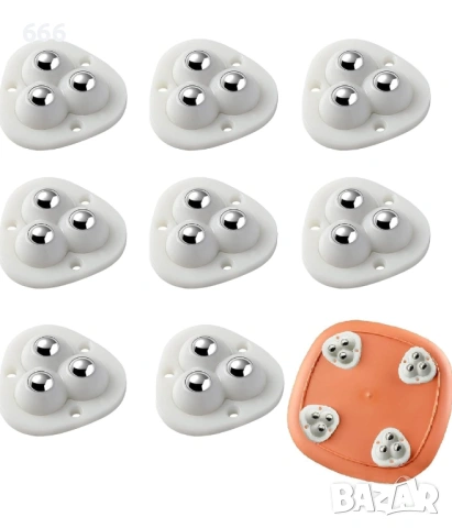 8 универсални залепващи колелца могат да се въртят на 360°