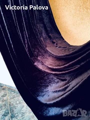 Дълга рокля тренд кадифе Франция, снимка 14 - Рокли - 39551319