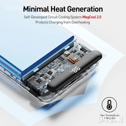 iWALK външна магнитна батерия с многоъглова регулируема стойка, Qi2 10000mAh 15W с LED дисплей, бяла, снимка 6 - Външни батерии - 49289094