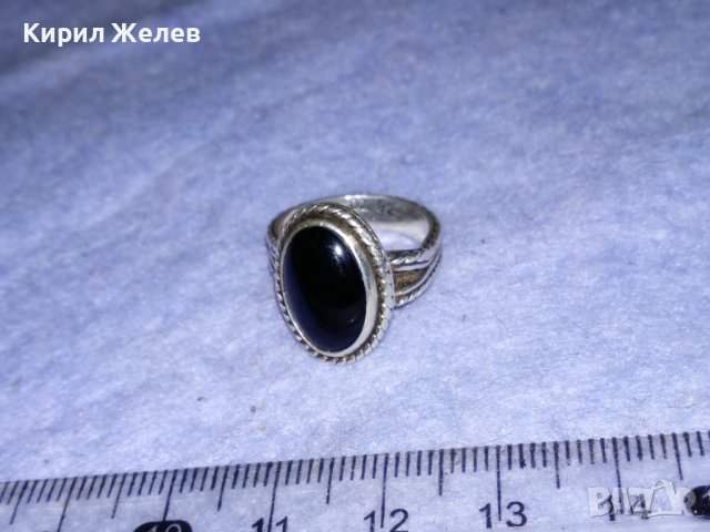 АРИСТОКРАТИЧЕН КЛАСИЧЕСКИ СРЕБЪРЕН МАРКОВ ПРЪСТЕН СРЕБРО 925 с ЮВЕЛИРНО ШЛИФОВАН ЧЕРЕН ОНИКС 37094, снимка 15 - Пръстени - 39977708
