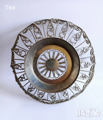 Бронзова кошничка/фруктиера ФИЛИГРАН