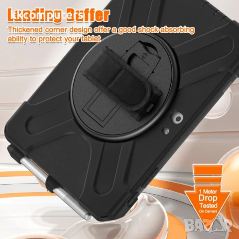 Microsoft Surface Go 4 / 3 / 2 / 1 Tablet Case/Pen Slot /Hand Band/360° Swivel Kickstand Удароустойч, снимка 10 - Калъфи, кейсове - 51027621