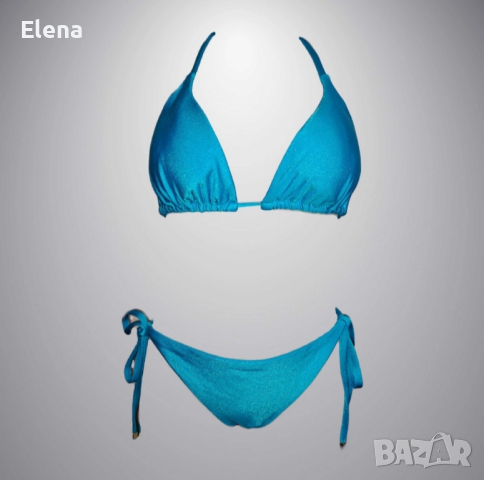 Бански костюм син от 2 части, снимка 3 - Бански костюми - 44527320