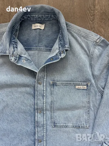 дънкова риза-яке Calvin Klein Jeans, снимка 7 - Ризи - 55950603
