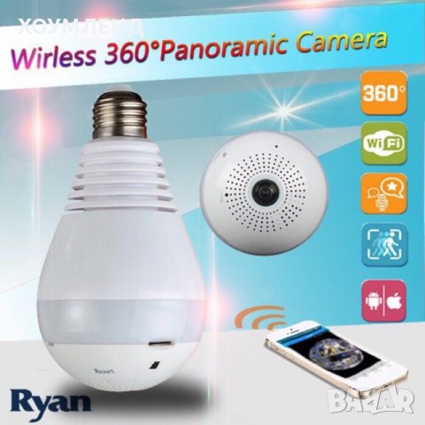 Панорамна камера – крушка / Panoramic Camera HD, снимка 1