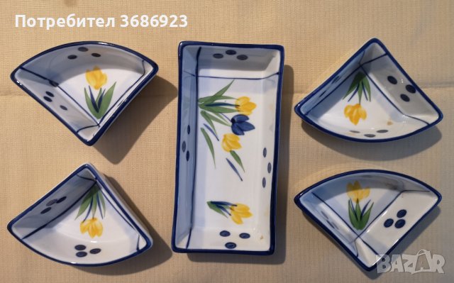 Поднос за разни мезета -порцелан, снимка 2 - Аксесоари за кухня - 42263778