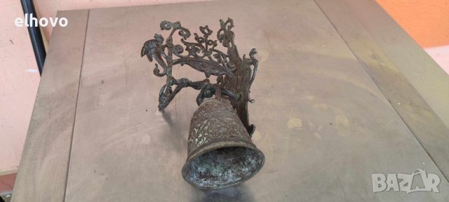 Стара бронзова камбана за врата#2, снимка 2 - Антикварни и старинни предмети - 44476197