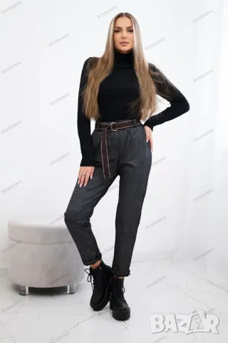 Дамски панталон от вискоза с фин десен, 3цвята , снимка 12 - Панталони - 48091895