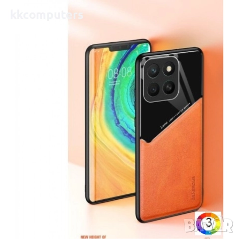 Honor X8c Удароустойчив Leather Coated PC + TPU Кожен Калъф и Протектор, снимка 5 - Калъфи, кейсове - 51496369