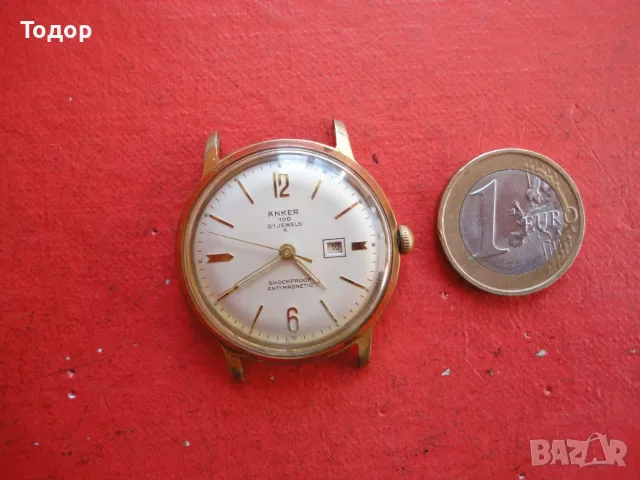 Позлатен мъжки часовник Anker 100 21Jewels A
