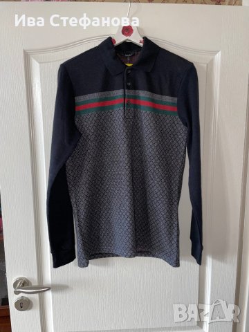Нов уникален 100% памук памучен  оригинален тънък пуловер GUCCI Cucci Гучи, снимка 14 - Пуловери - 42866799