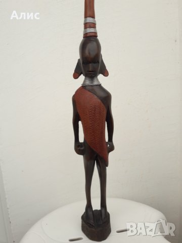 африканска дървена фигура,статуетка, снимка 13 - Статуетки - 38851654