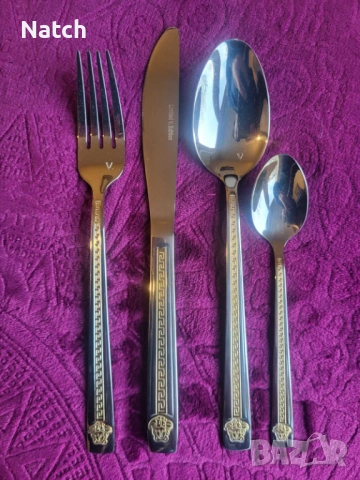 Комплект прибори за хранене за 12 души и метало-керамични кухненски ножове, снимка 5 - Прибори за хранене, готвене и сервиране - 52823677